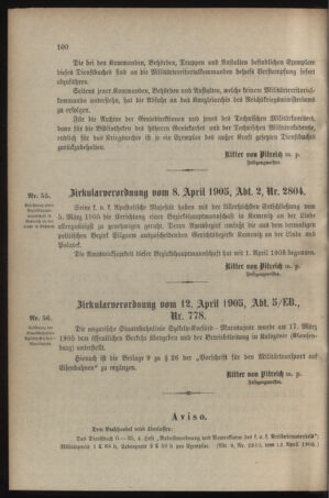 Verordnungsblatt für das Kaiserlich-Königliche Heer 19050418 Seite: 2