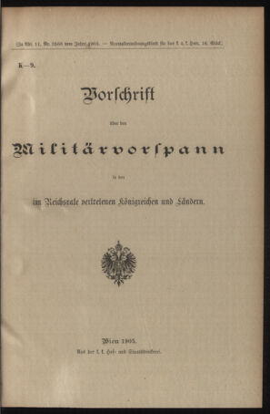 Verordnungsblatt für das Kaiserlich-Königliche Heer 19050518 Seite: 15