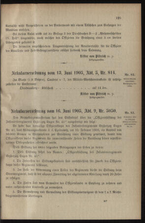 Verordnungsblatt für das Kaiserlich-Königliche Heer 19050617 Seite: 3