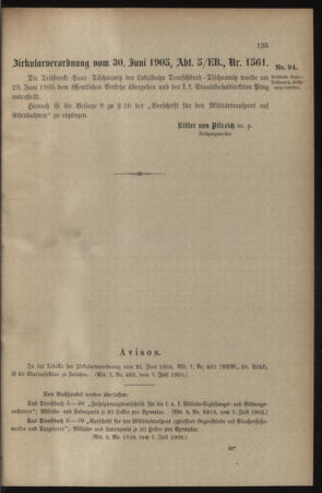 Verordnungsblatt für das Kaiserlich-Königliche Heer 19050708 Seite: 3