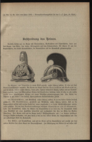 Verordnungsblatt für das Kaiserlich-Königliche Heer 19051118 Seite: 3