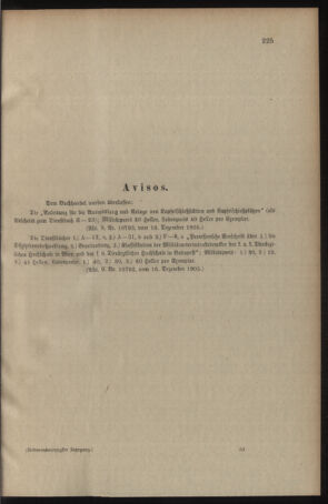 Verordnungsblatt für das Kaiserlich-Königliche Heer 19051218 Seite: 21