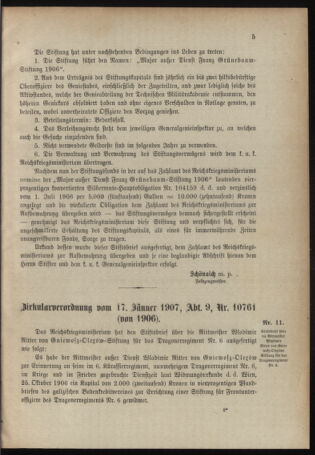 Verordnungsblatt für das Kaiserlich-Königliche Heer 19070118 Seite: 3