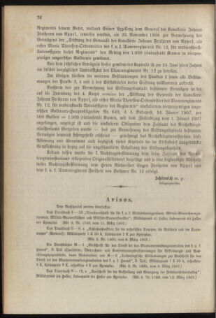 Verordnungsblatt für das Kaiserlich-Königliche Heer 19070318 Seite: 2