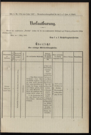 Verordnungsblatt für das Kaiserlich-Königliche Heer 19070318 Seite: 3