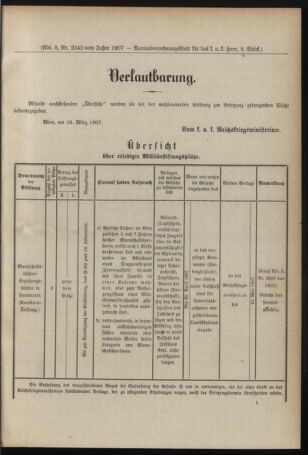 Verordnungsblatt für das Kaiserlich-Königliche Heer 19070328 Seite: 7