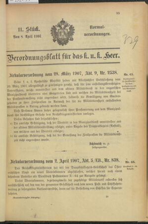 Verordnungsblatt für das Kaiserlich-Königliche Heer