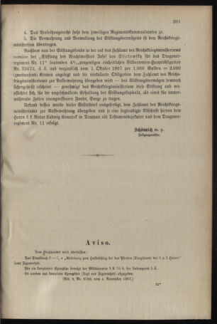 Verordnungsblatt für das Kaiserlich-Königliche Heer 19071108 Seite: 3