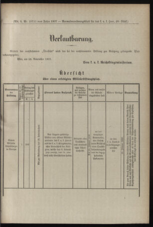 Verordnungsblatt für das Kaiserlich-Königliche Heer 19071207 Seite: 11