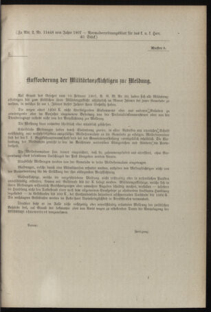 Verordnungsblatt für das Kaiserlich-Königliche Heer 19071218 Seite: 41