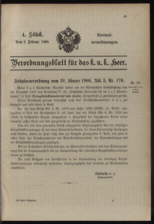 Verordnungsblatt für das Kaiserlich-Königliche Heer