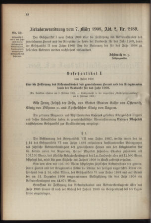 Verordnungsblatt für das Kaiserlich-Königliche Heer 19080318 Seite: 2