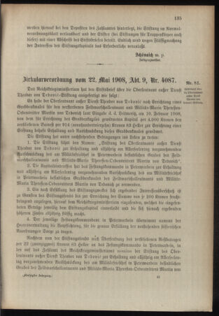 Verordnungsblatt für das Kaiserlich-Königliche Heer 19080527 Seite: 5