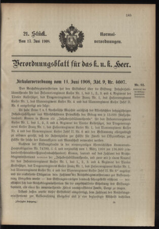 Verordnungsblatt für das Kaiserlich-Königliche Heer