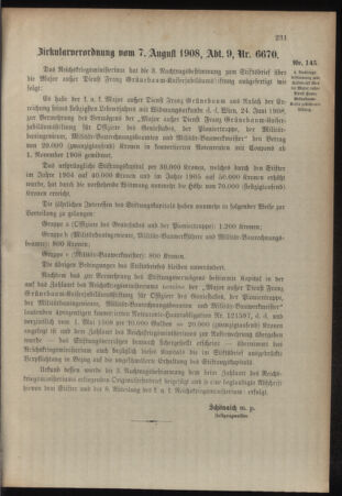 Verordnungsblatt für das Kaiserlich-Königliche Heer 19080818 Seite: 13