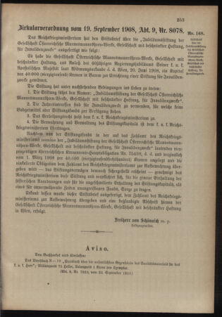 Verordnungsblatt für das Kaiserlich-Königliche Heer 19080928 Seite: 7