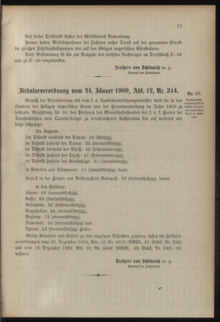 Verordnungsblatt für das Kaiserlich-Königliche Heer 19090128 Seite: 3