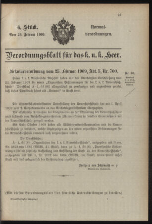 Verordnungsblatt für das Kaiserlich-Königliche Heer