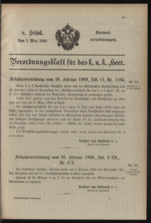 Verordnungsblatt für das Kaiserlich-Königliche Heer