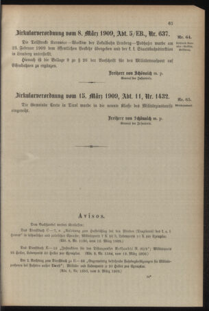 Verordnungsblatt für das Kaiserlich-Königliche Heer 19090318 Seite: 3