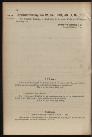 Verordnungsblatt für das Kaiserlich-Königliche Heer 19090408 Seite: 10