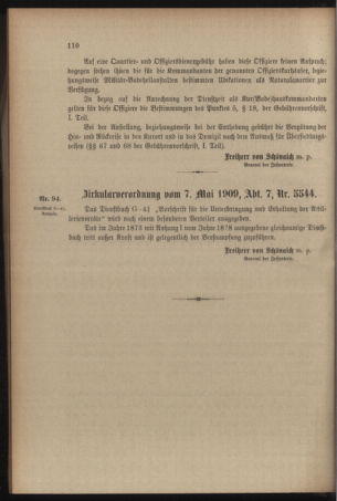 Verordnungsblatt für das Kaiserlich-Königliche Heer 19090508 Seite: 14