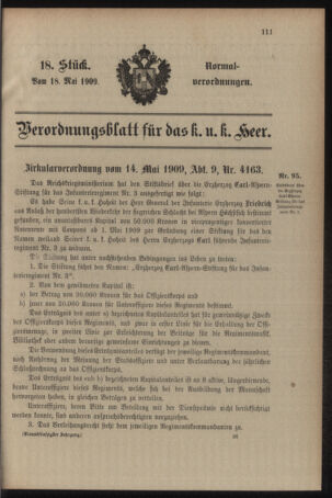 Verordnungsblatt für das Kaiserlich-Königliche Heer