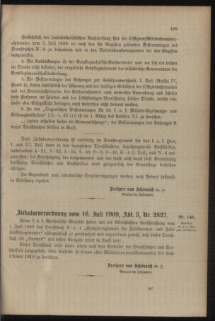 Verordnungsblatt für das Kaiserlich-Königliche Heer 19090728 Seite: 3