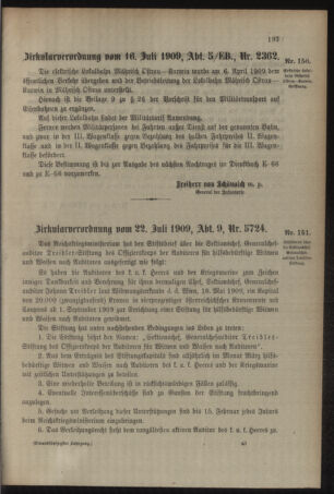 Verordnungsblatt für das Kaiserlich-Königliche Heer 19090728 Seite: 5