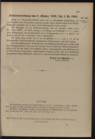 Verordnungsblatt für das Kaiserlich-Königliche Heer 19091013 Seite: 3