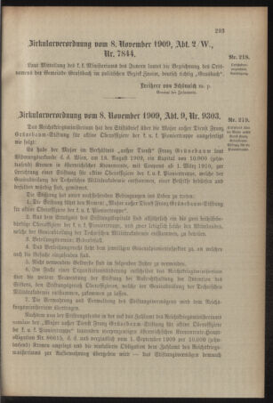 Verordnungsblatt für das Kaiserlich-Königliche Heer 19091118 Seite: 15