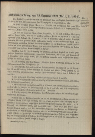 Verordnungsblatt für das Kaiserlich-Königliche Heer 19100108 Seite: 5