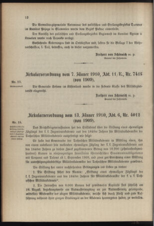 Verordnungsblatt für das Kaiserlich-Königliche Heer 19100118 Seite: 6