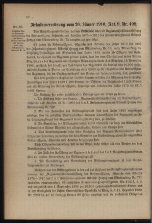 Verordnungsblatt für das Kaiserlich-Königliche Heer 19100128 Seite: 18