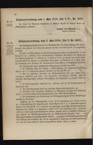 Verordnungsblatt für das Kaiserlich-Königliche Heer 19100509 Seite: 2