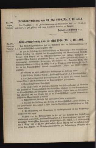 Verordnungsblatt für das Kaiserlich-Königliche Heer 19100528 Seite: 2