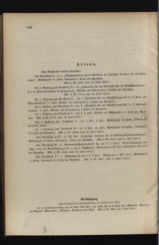 Verordnungsblatt für das Kaiserlich-Königliche Heer 19100618 Seite: 22