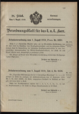 Verordnungsblatt für das Kaiserlich-Königliche Heer