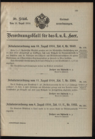 Verordnungsblatt für das Kaiserlich-Königliche Heer 19100818 Seite: 55