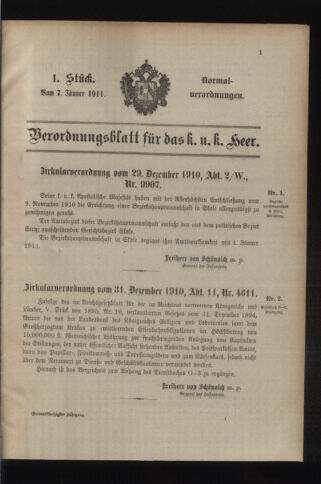 Verordnungsblatt für das Kaiserlich-Königliche Heer