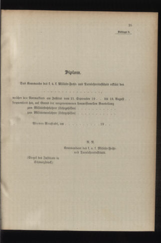 Verordnungsblatt für das Kaiserlich-Königliche Heer 19110118 Seite: 33