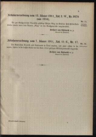 Verordnungsblatt für das Kaiserlich-Königliche Heer 19110118 Seite: 5