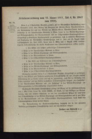 Verordnungsblatt für das Kaiserlich-Königliche Heer 19110128 Seite: 2