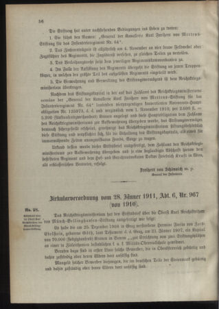 Verordnungsblatt für das Kaiserlich-Königliche Heer 19110208 Seite: 42