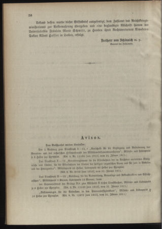 Verordnungsblatt für das Kaiserlich-Königliche Heer 19110208 Seite: 44