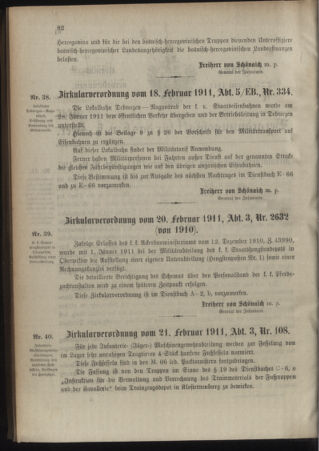 Verordnungsblatt für das Kaiserlich-Königliche Heer 19110225 Seite: 2