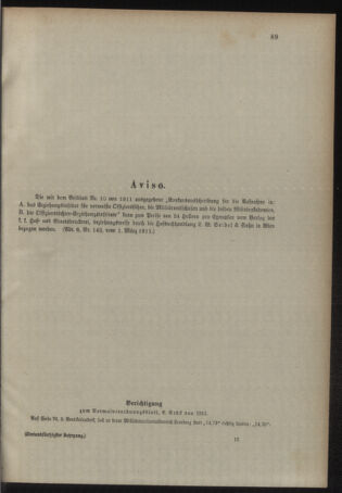 Verordnungsblatt für das Kaiserlich-Königliche Heer 19110310 Seite: 5