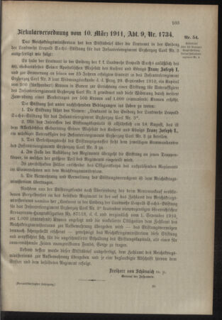 Verordnungsblatt für das Kaiserlich-Königliche Heer 19110318 Seite: 13