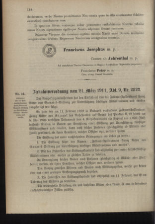 Verordnungsblatt für das Kaiserlich-Königliche Heer 19110328 Seite: 12