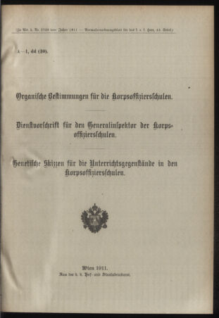 Verordnungsblatt für das Kaiserlich-Königliche Heer 19111128 Seite: 9